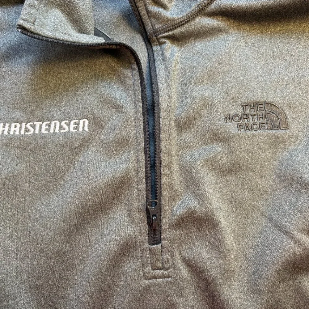 The North Face Quarter-Zip Pullover Christensen Logo Gray Large